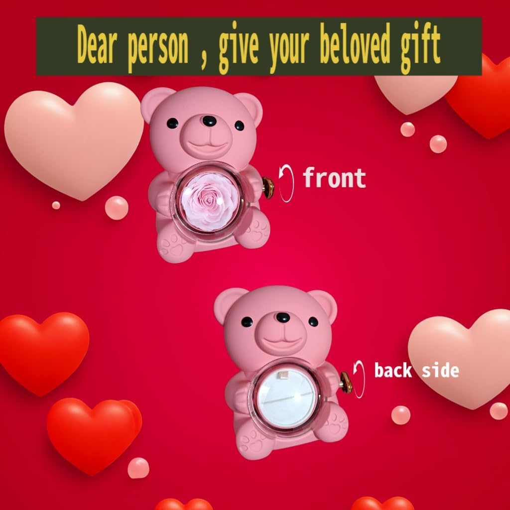 💖Bear Rose Eternal Flower Gift Box