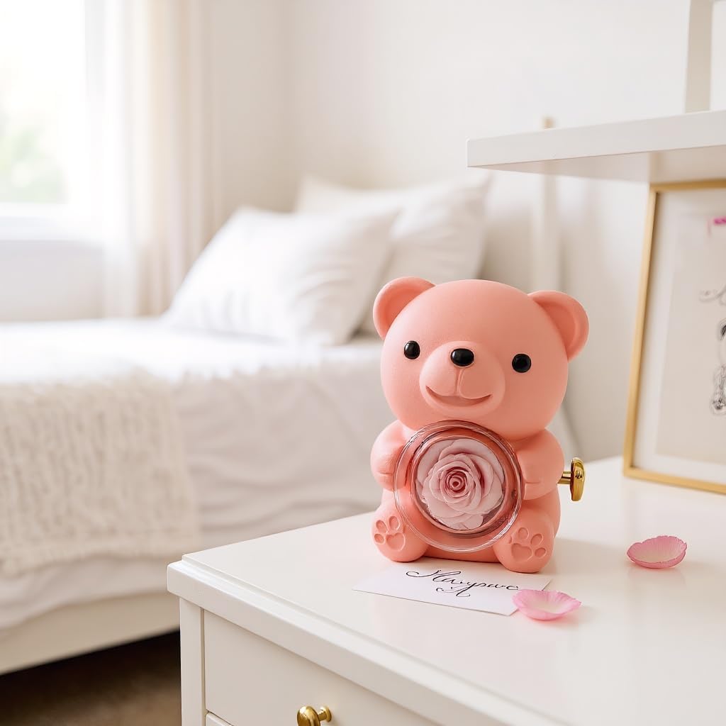 💖Bear Rose Eternal Flower Gift Box