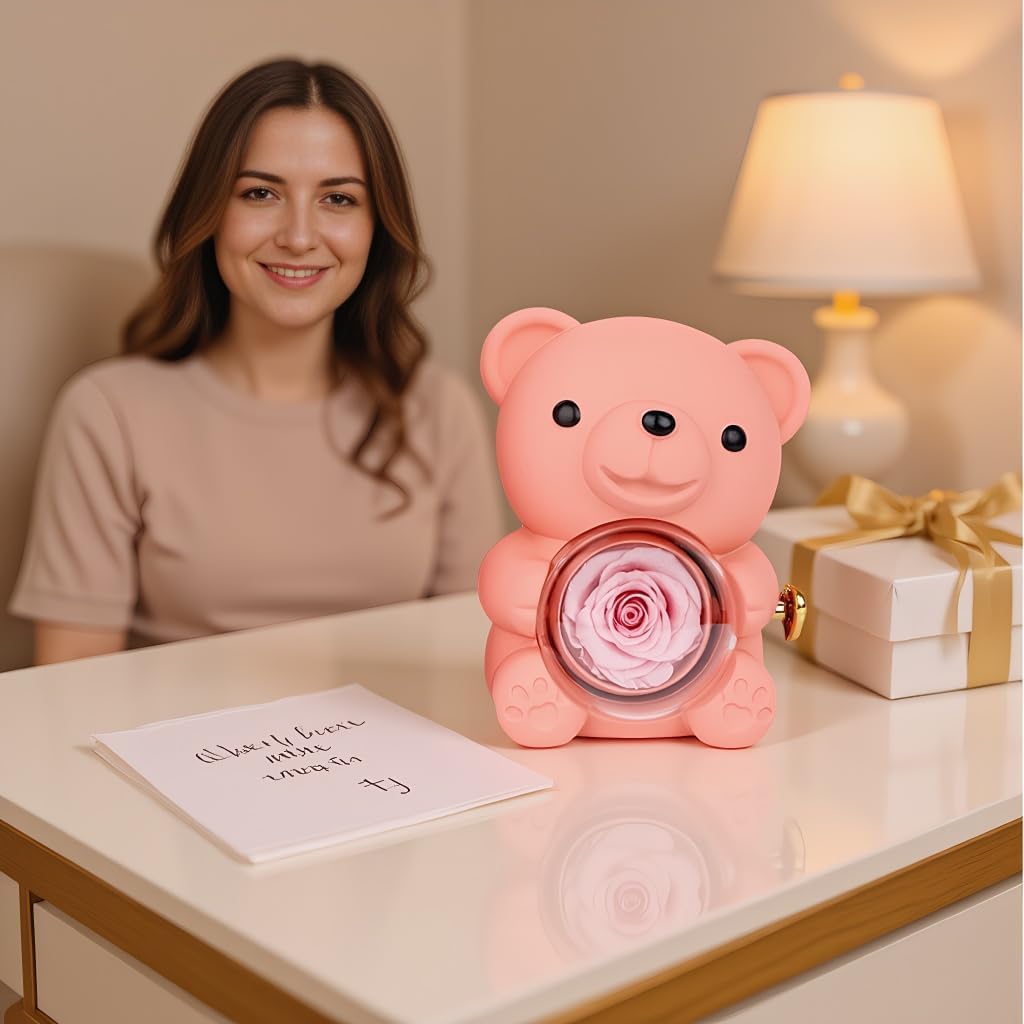 💖Bear Rose Eternal Flower Gift Box