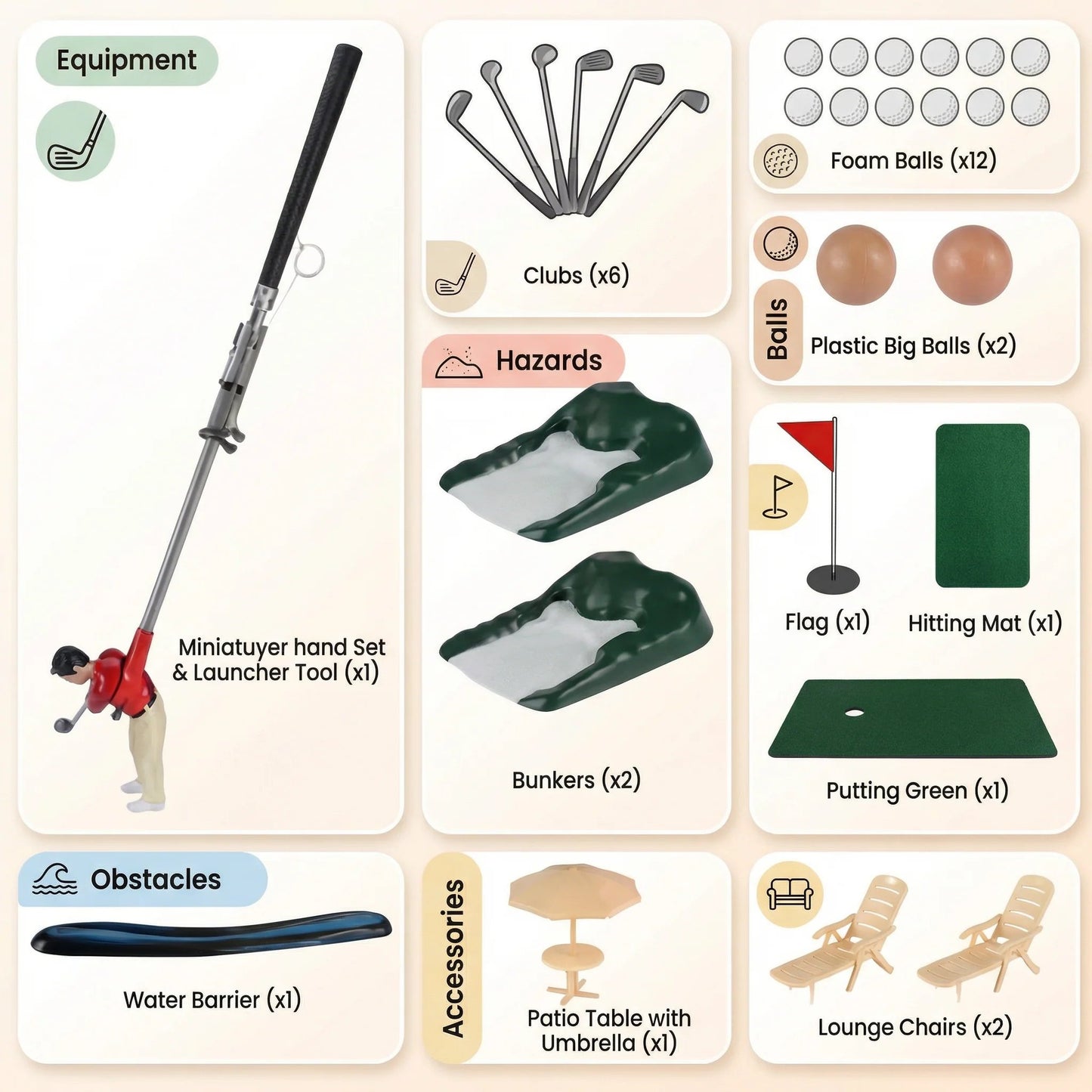 ⛳️Tiny Golfer Play Kit for Family Fun