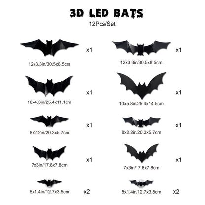 🦇 Halloween Sale: 3D LED Flying Bat Wall Decor – Create a Spooky Atmosphere in Minutes