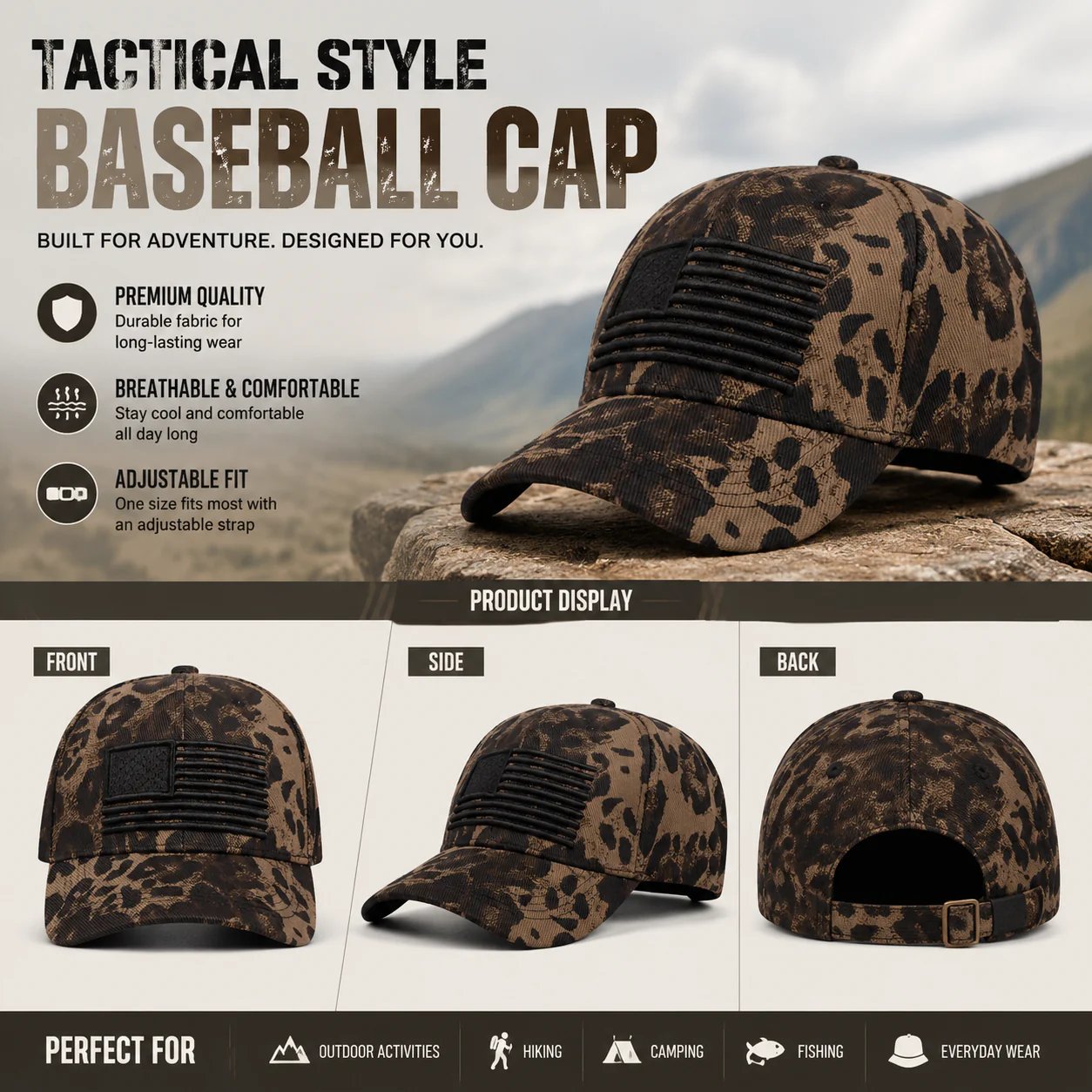 American Flag Baseball Cap