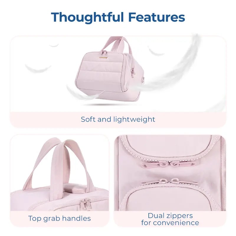 🔥ONLY $19.98🔥4-in-1 Puffy Multi-Functional Toiletry Bag for Women – Large Capacity Travel Organizer
