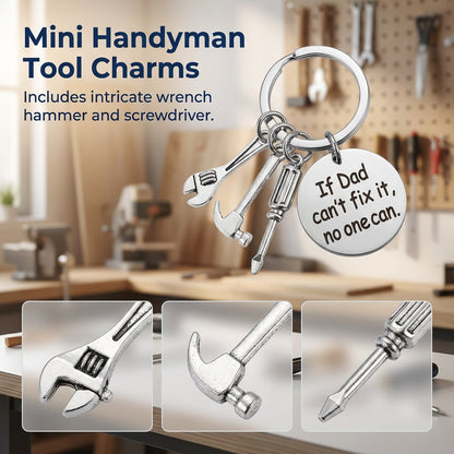 "Hero Dad" Handyman Keychain Set | Heartwarming Father's Day Gift for the Dad Who Can Fix Anything
