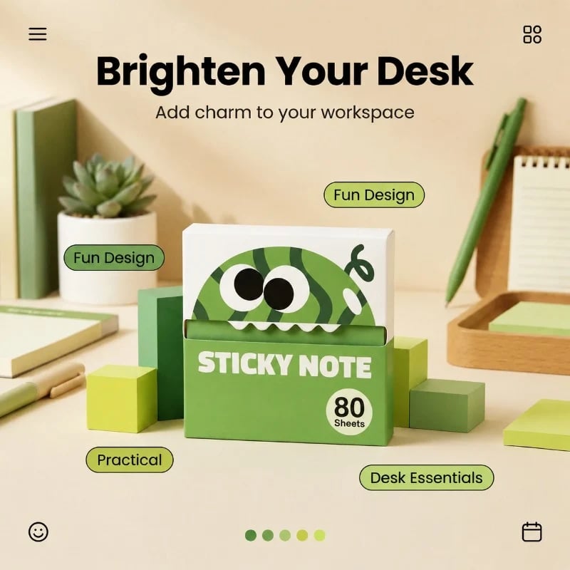 Transparent Pull-Out Sticky Notes (12 Boxes, 960 Sheets Total)