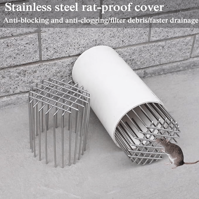🛠️Esquirla Round Roof & Floor Drain Cover – Stainless Steel, Anti-Clog, Weatherproof