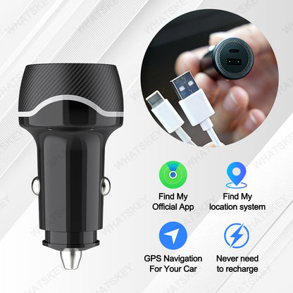2-in-1 Car Charger & GPS Tracker (30W Fast Charge, USB-C Port)