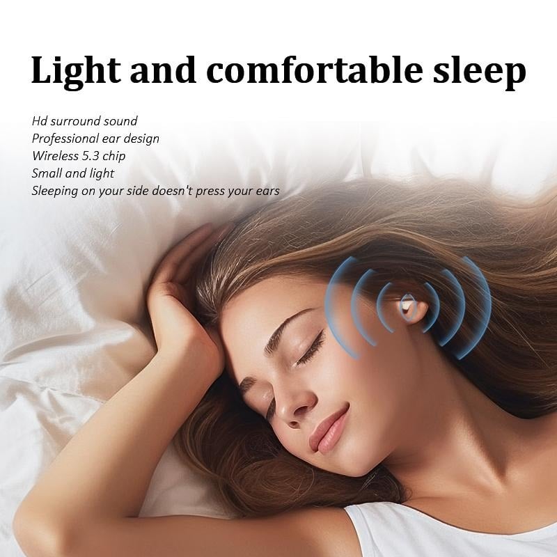 Hot Sale🌙 Ultra-Small Invisible Sleep Earbuds – 0.08oz Mini Noise Reduction Earphones with 25H Battery Life for Side Sleepers, Travel & Daily Use