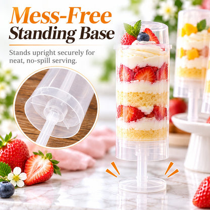 🧁 Clear Push Pop Containers for Layered Desserts