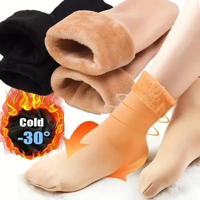 🧦7 Pairs Women's Heavyweight Fuzzy Fast Heating Keep Warm Calf High Mid-Calf Socks