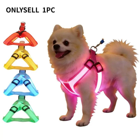 Fiber Optic LED Dog Harness
