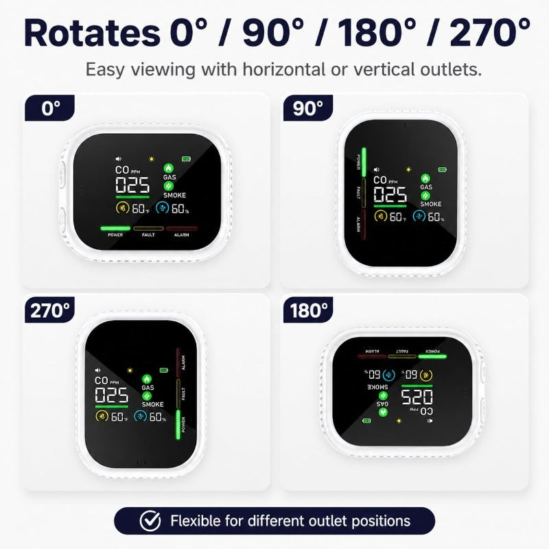 🔥6-in-1 Battery Rotable Air Safety Monitor