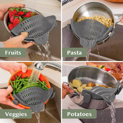 ⏰VIP Shipping Today Only⏰Silicone Pasta Strainer Clip-On for Pots and Pans