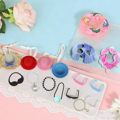 16PCS Mini Desk Goose Outfit Set