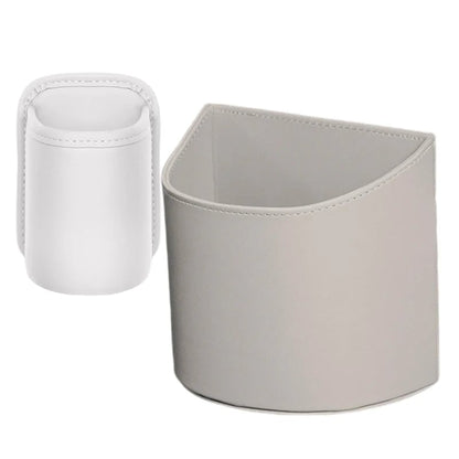 Leather Car Door Cup Holder – Wide‐mouth opening, easy reach for drinks & phone. Clip‐on secure fit. PU leather, tough & stylish. 🛡️✨