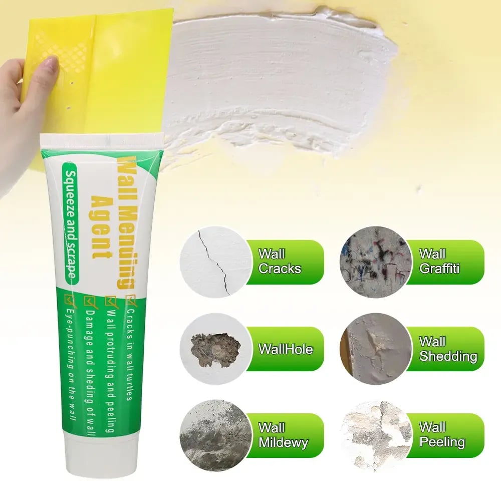 🔥Hot Sale 🧱Drywall Repair Kit  – Wall Patch Spackle Set with Scraper & Sandpaper | Quick DIY Wall Hole & Crack Fixing Tool Kit
