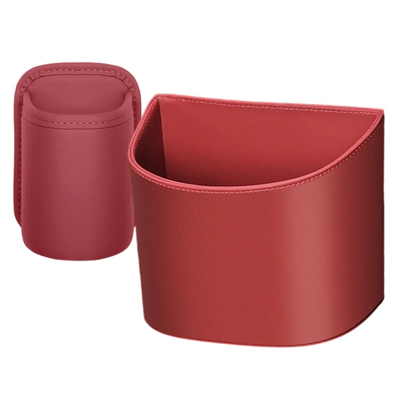 Leather Car Door Cup Holder – Wide‐mouth opening, easy reach for drinks & phone. Clip‐on secure fit. PU leather, tough & stylish. 🛡️✨