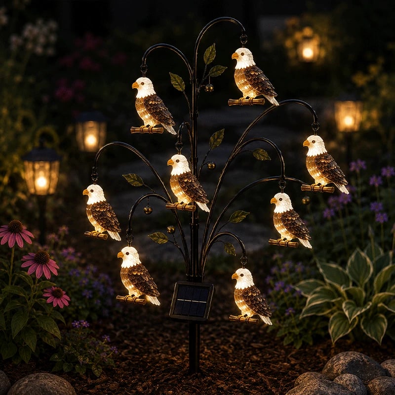 🦩Solar Bird Tree Stake Light – Flexible Colorful Glowing Outdoor Garden Landscape Light