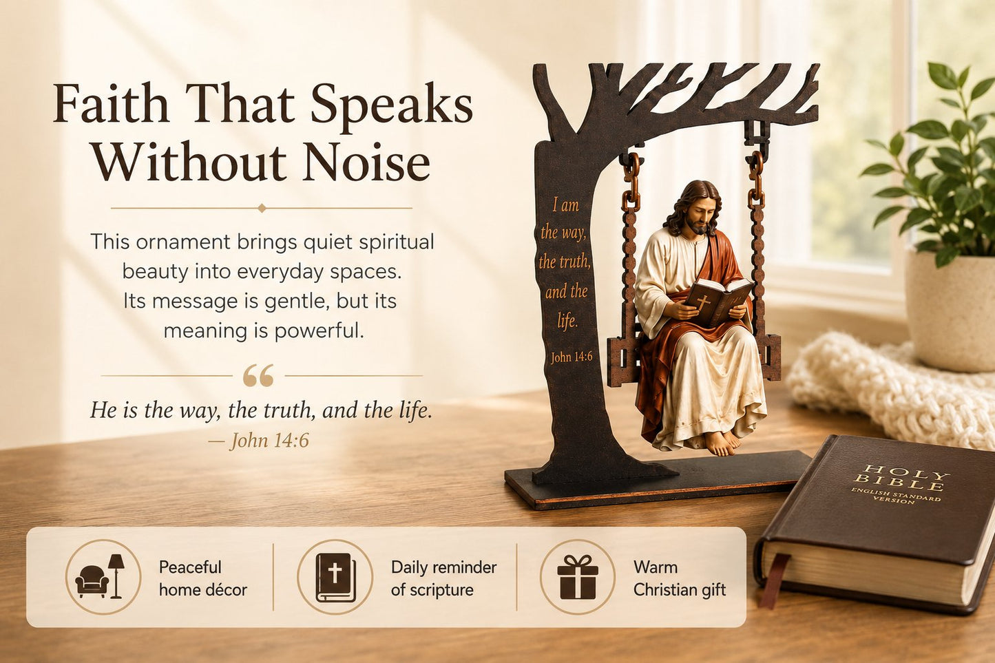 ✝️ Christian Jesus Swing Table Decor🎁