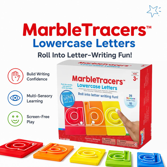 🔤Marble Tracers - Lowercase Letters🌀Roll Into Letter-Writing Fun!🎁Activity Guide Include FREE Letter Formation Poem