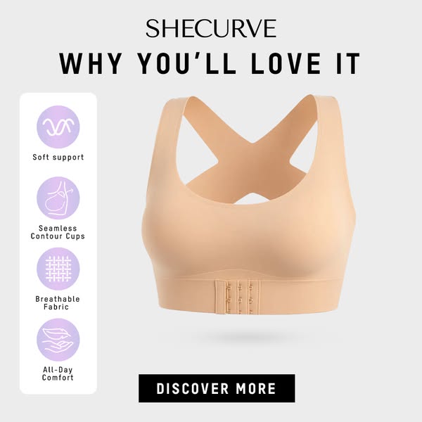✨50% OFF NOW! 👙 Front Closure Cross-Back Wireless Posture Bra – Ultra Push-Up, All-Day Comfort & Natural Lift for a Slimmer, Taller Silhouette 💖