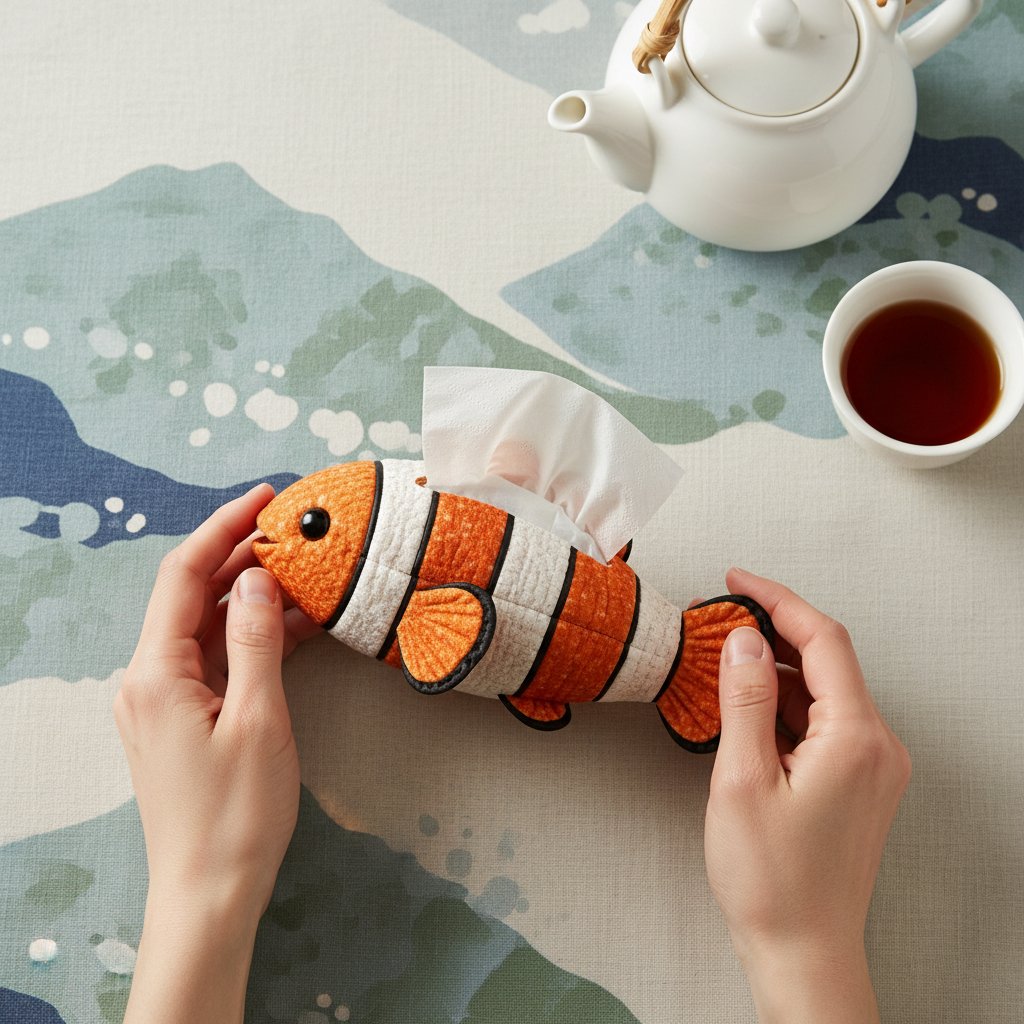 🎉🧵 "Clever Hands" Ocean Animals DIY Tissue Box Craft Kit