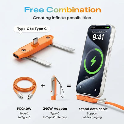 🔥Hot 50% OFF🔥Fast-Charging Cable with Detatchable Stand