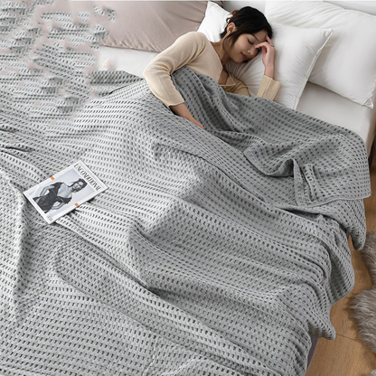 🔥SELLING FAST! 🎋Bamboo Waffle Cooling Blanket