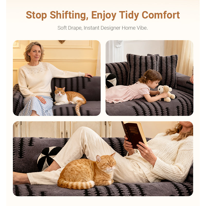 💥Soft Plush Non-Slip Couch Cover
