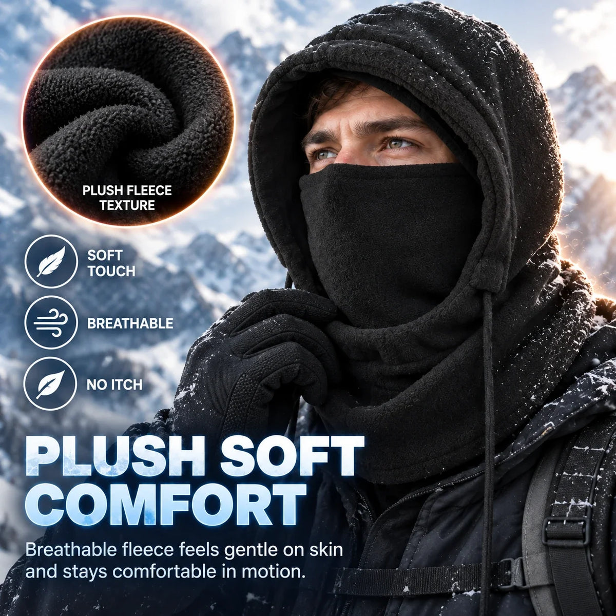 3-in-1 Thermal Winter Balaclava & Windproof Fleece Hood ❄️