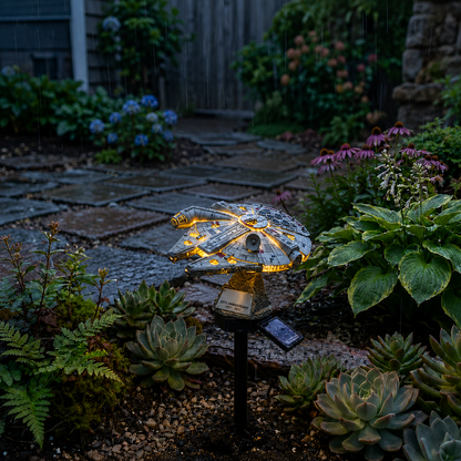🌌 TODAY ONLY—🔥 Save 50% 🚀 Sci-Fi Starship Solar Garden Light ✨ Light Up Your Outdoor Space