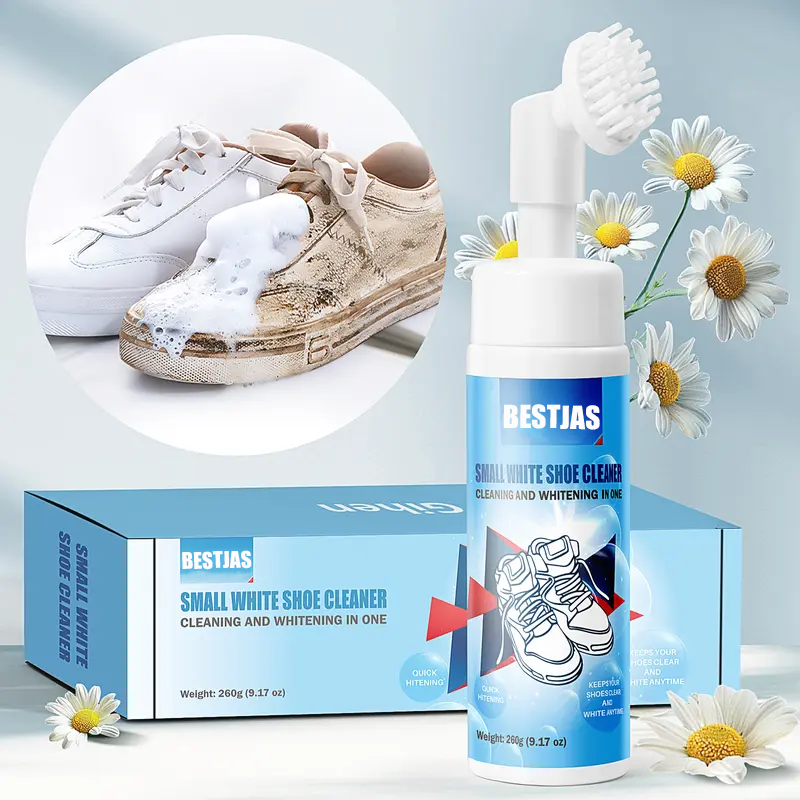 🛡️Last Day 55% OFF🛡️ Shoe Cleaner Kits (9.17 oz), Water-Free Foam Shoe Cleaner with Shoe Brush and Shoe Cloth, Sneaker Care