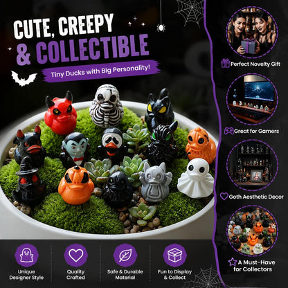 👻30 PCS Mini Demon Ghost Skull Resin Duck Desktop Decoration Item