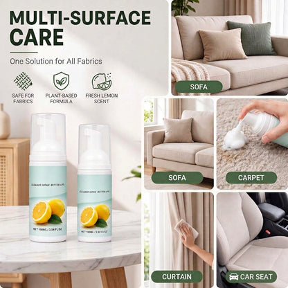 ⏳🔥LIMITED-TIME 50% OFF! ⏰Scented Foam Cleaner - Lemon Scent, Multi-purpose Gentle Stain Remover for Home, Kitchen, and Bathroom
