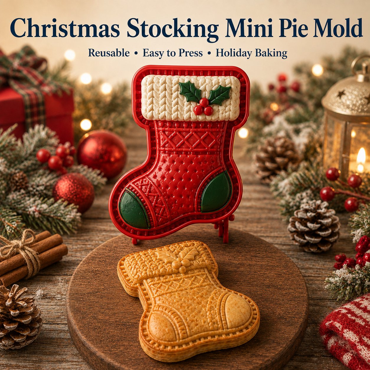 🎄 9-Design Christmas Mini Pie Mold Collection | Reusable Embossed Molds for Shaping Detailed Santa, Snowman, Reindeer, Tree & Holiday Pies 🥧✨