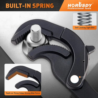 🛠️10′′ & 15′′ Self-Adjusting Pipe Wrench Set – Heavy Duty for Plumbing, HVAC, Nuts, Pipes & Fixtures