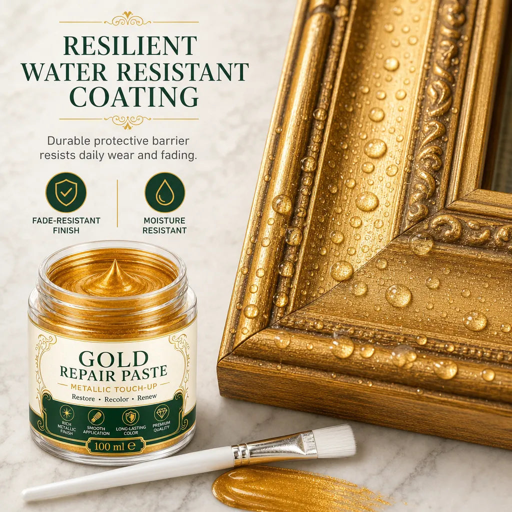 Restore Golden Shine Instantly! Metallic Gold Refinishing Repair Paste