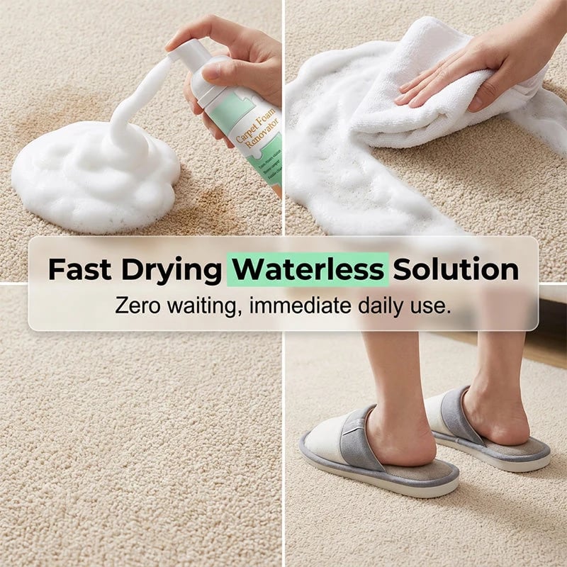 🔥BUY 1 GET A FREE🔥Waterless Carpet Foam Stain Remover with Towel