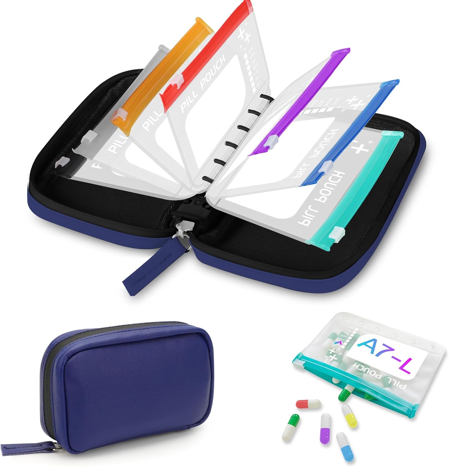 📌 Waterproof Pill Organizer-Large BPA-Free Weekly Medicine Organizer💊