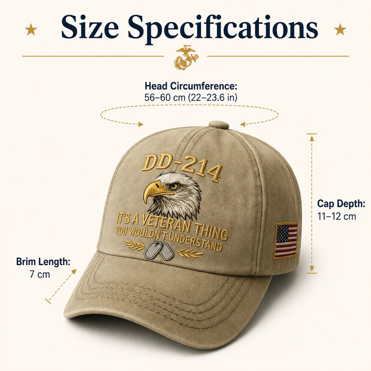 DD-214 Veteran 3D Embroidered Cap - “IT'S A VETERAN THING YOU WOULDN'T UNDERSTAND”🎁