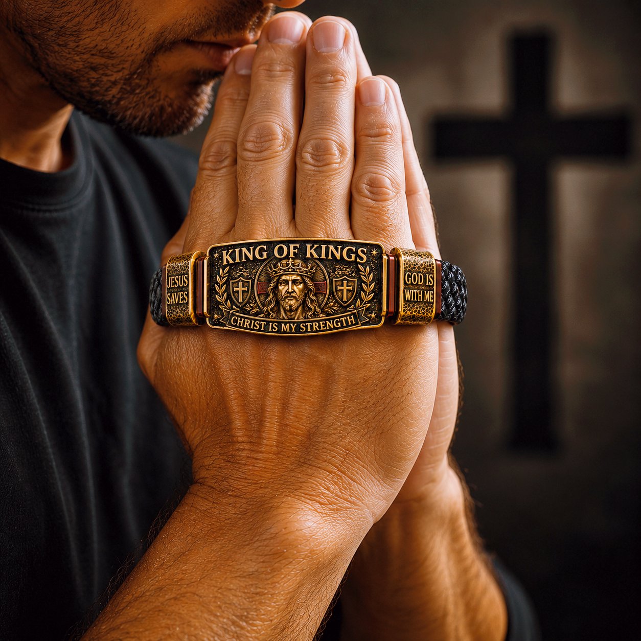💯✝️ King of Kings Faith Bracelet – Adjustable Christian Wristband Gift