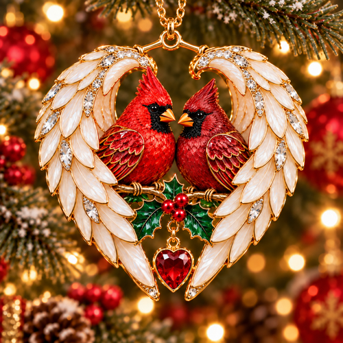 ❤️ 2026 Angel Wing Heart Bird Ornaments | 8 Keepsake Designs