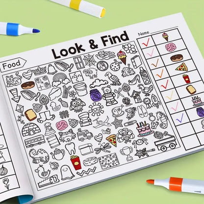 ✍️🧠Interactive Look & Find Colouring Book