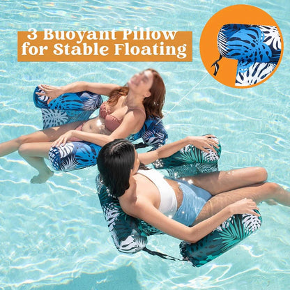 🏖️Thick Inflatable Pool Float Lounger - Portable Inflatable Pool Chair for Adults