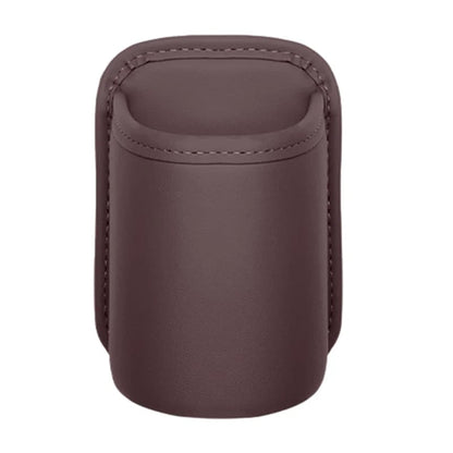 Leather Car Door Cup Holder – Wide‐mouth opening, easy reach for drinks & phone. Clip‐on secure fit. PU leather, tough & stylish. 🛡️✨