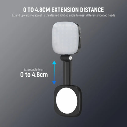 💖Magnetic Selfie Light for MagSafe iPhone – Foldable LED Ring Light with Mirror & Stand 📱💡