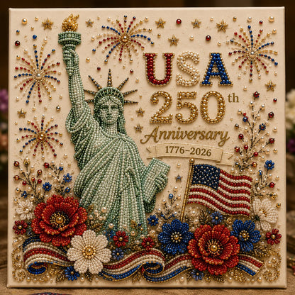 🇺🇸 USA 250th Anniversary DIY Pearl Painting Kit ✨❤️‍🔥