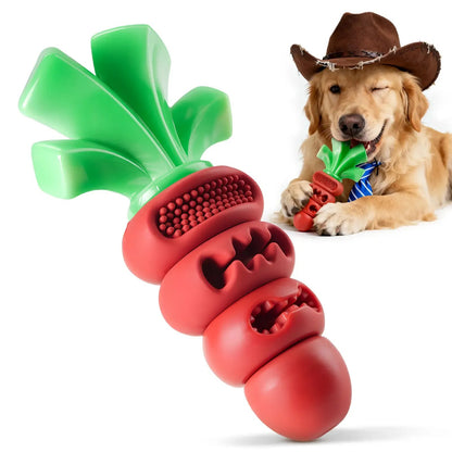 🎁Perfect Gift for Dogs🎁Aggressive Chewer Dog Toys, Durable Carrot Leaf Design
