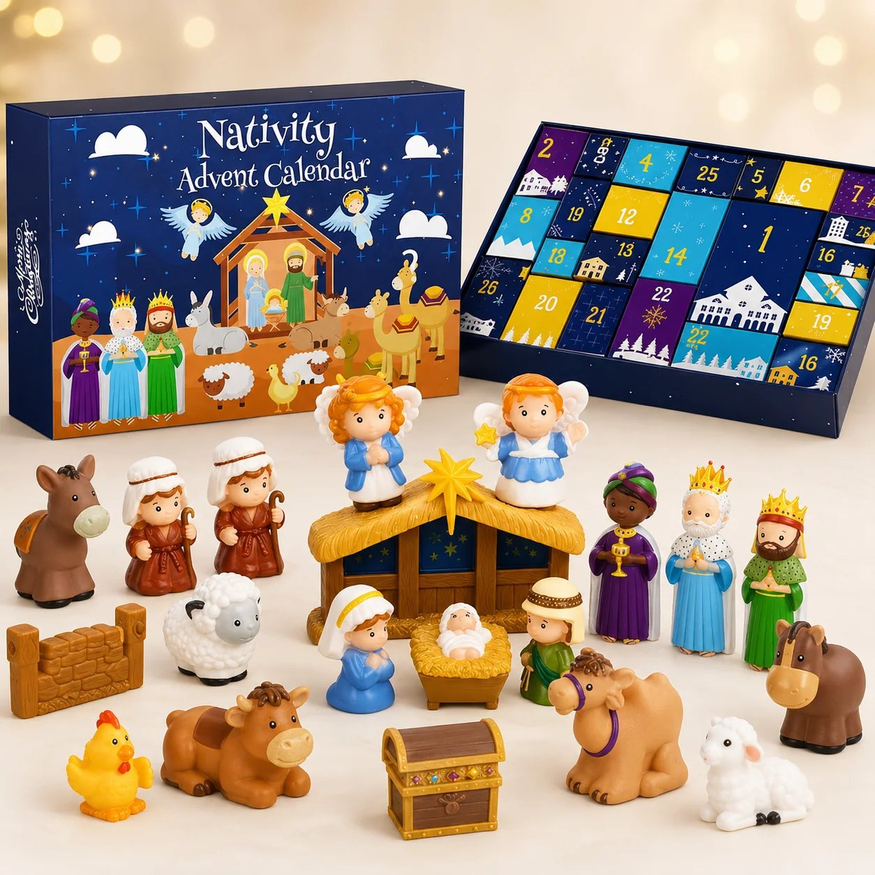 💯2026 Nativity Advent Calendar – 25-Piece Christmas Story Set for Kids