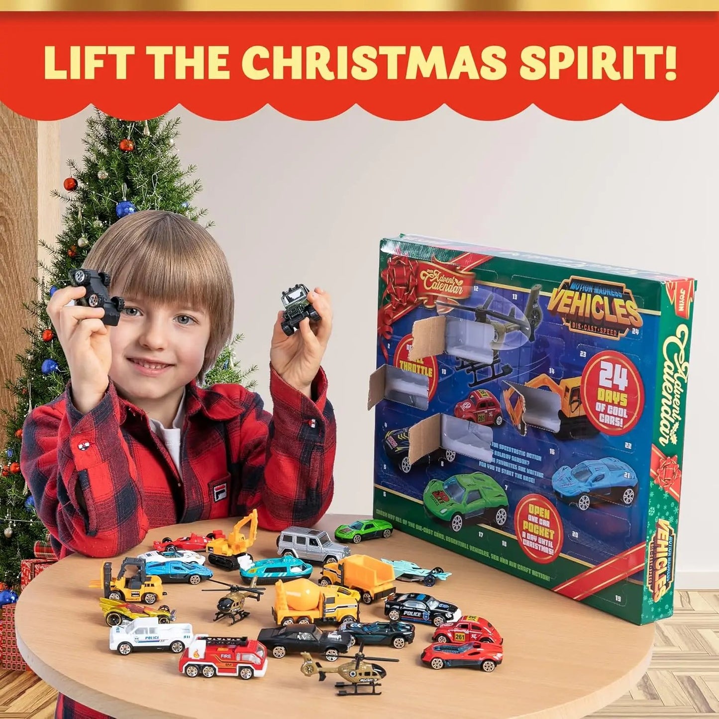 🔥 Last Day 49% OFF🎅 2026 Christmas Advent Calendar 24 Diecast Cars Set 🚗✨